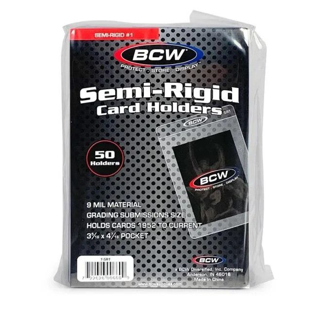 BCW Semi-Rigid Card Holders: Size #1