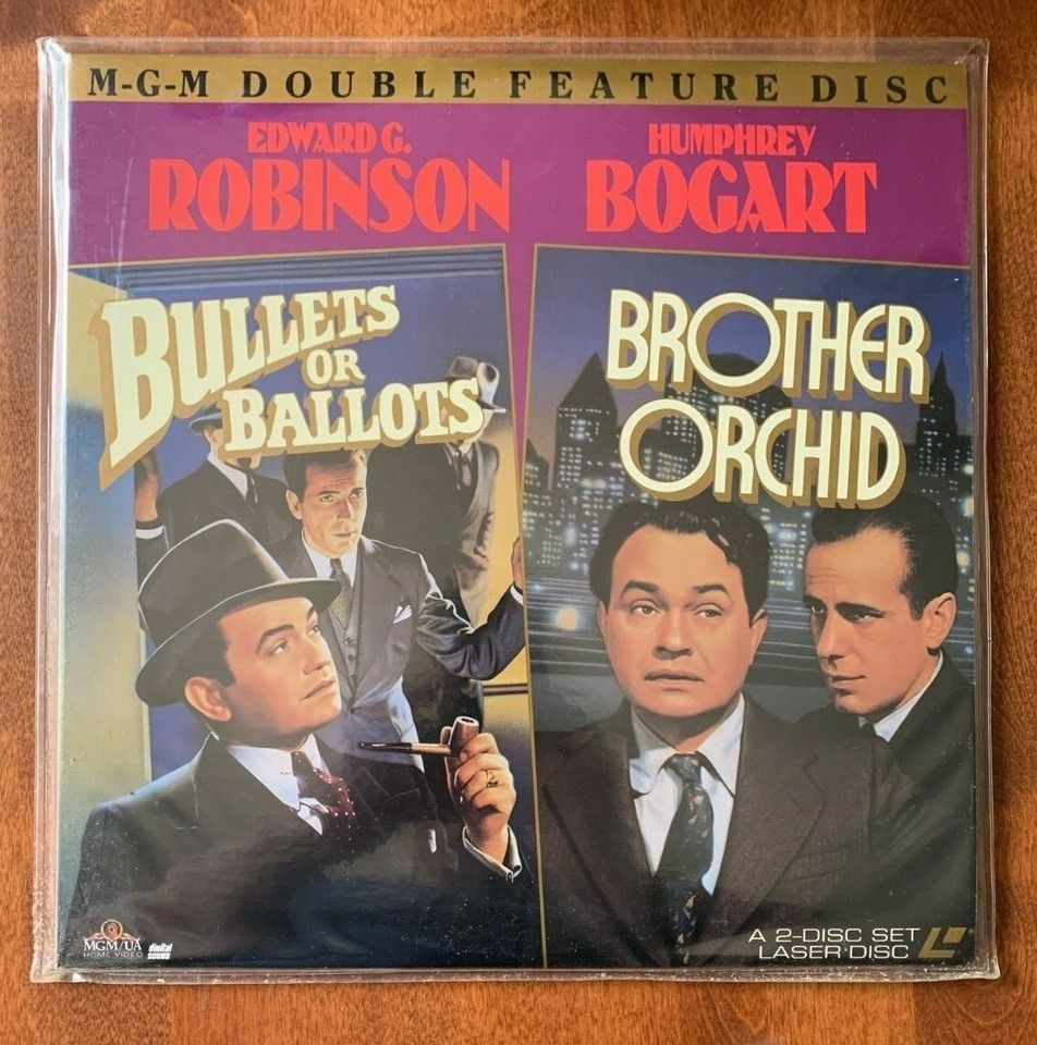 Bullets or Ballots (1936) / Brother Orchid (1940) (2x Laserdisc LD, 1993, BW) Edward G. Robinson Humphrey Bogart