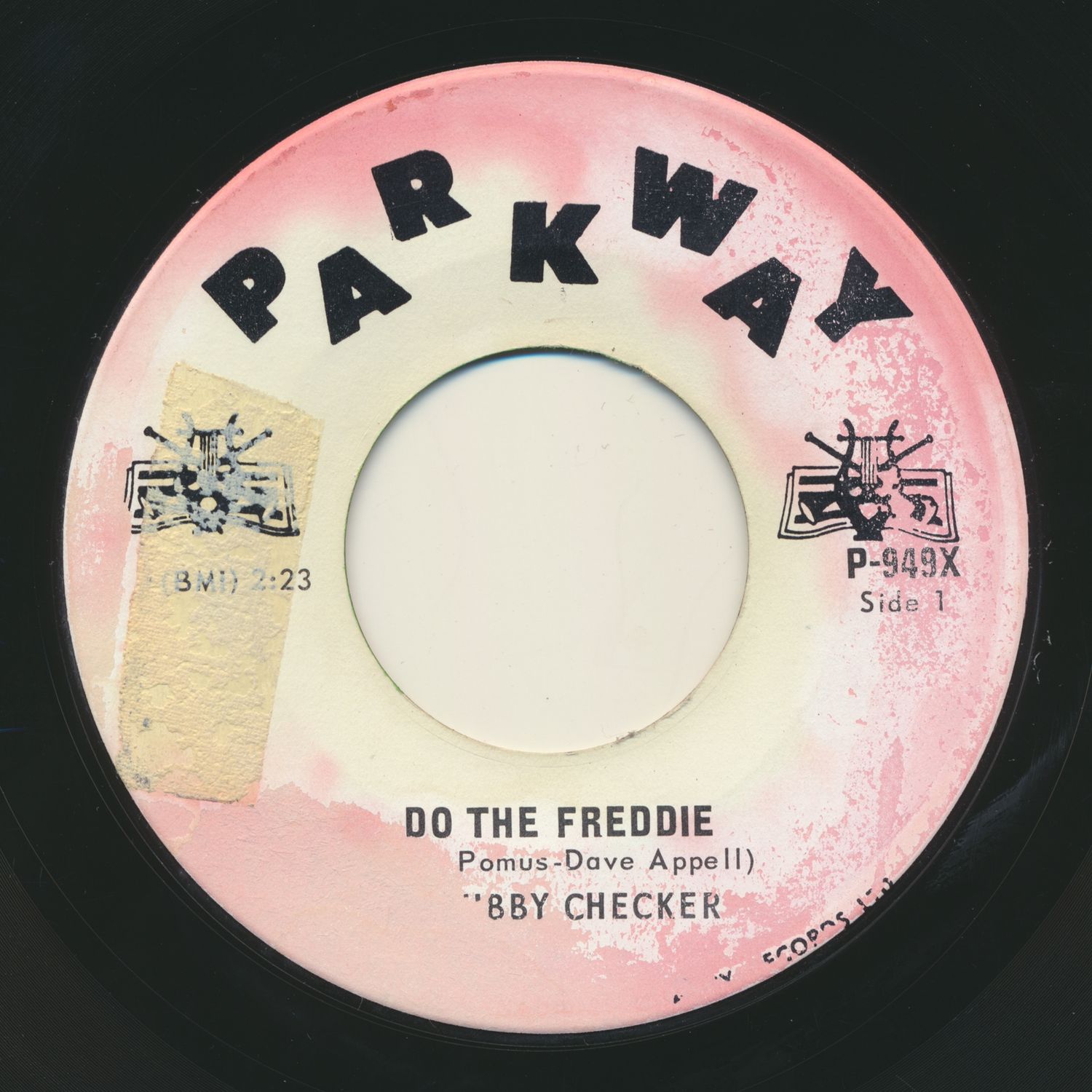 Chubby Checker – Do The Freddie / At The Discotheque (VG, 1965, 45 RPM, Parkway – P-949X)