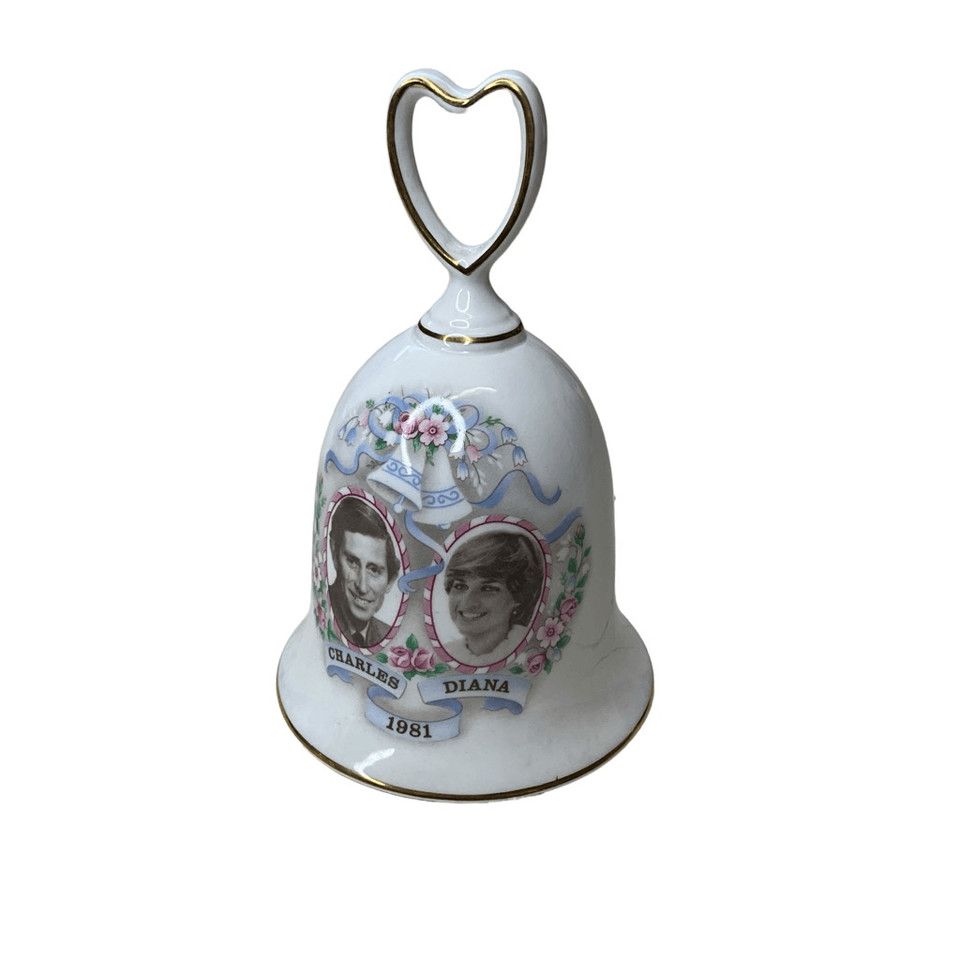 Charles Diana 1981 Marriage Hand Bell (Fine Bone China, Rosina China)