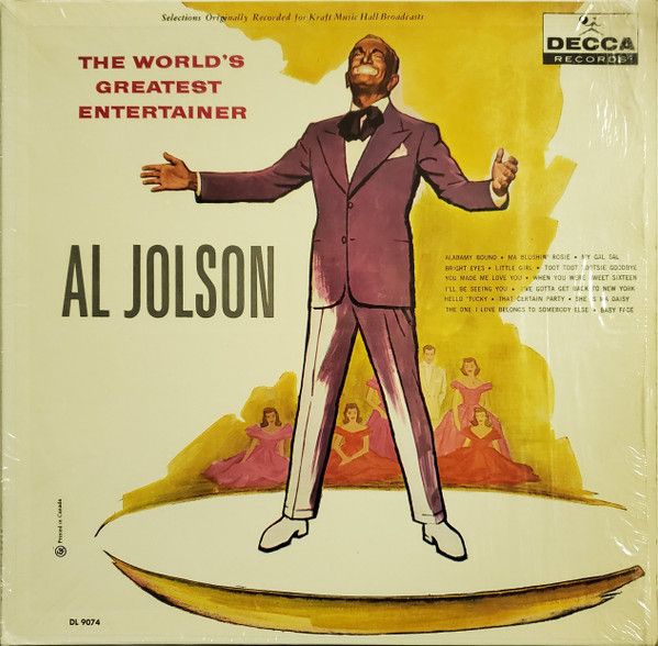 Al Jolson – The World's Greatest Entertainer (VG+, LP, Decca – DL 9074)