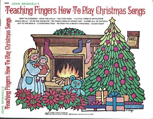 John Brimhall’s Teaching Fingers How To Play Christmas Songs (1972, Softcover)