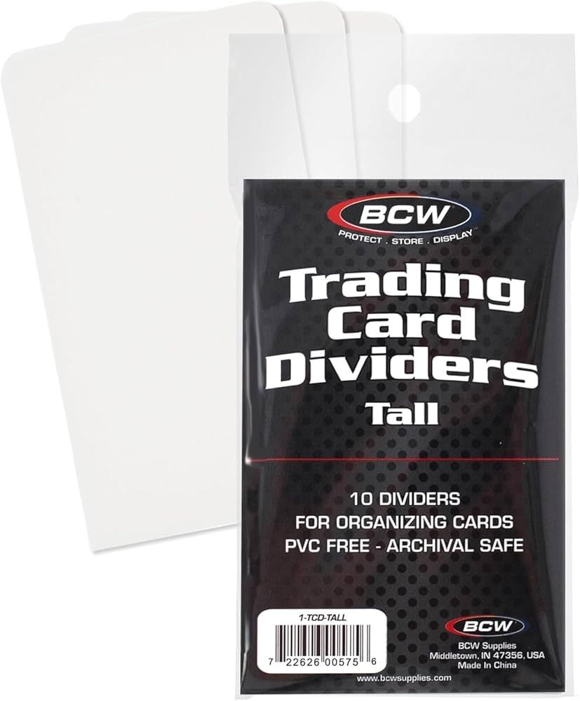 BCW Trading Card Dividers: Tall (10)