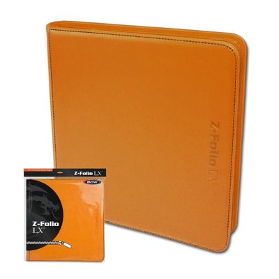 BCW Z-Folio 12 Pocket Binder Orange