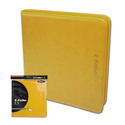 BCW Z-Folio 12 Pocket Binder Yellow