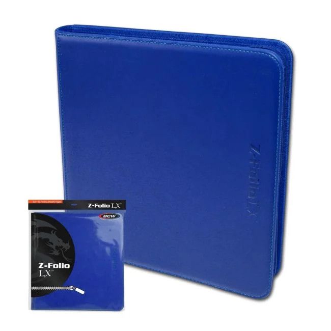 BCW Z-Folio 12 Pocket Binder Blue