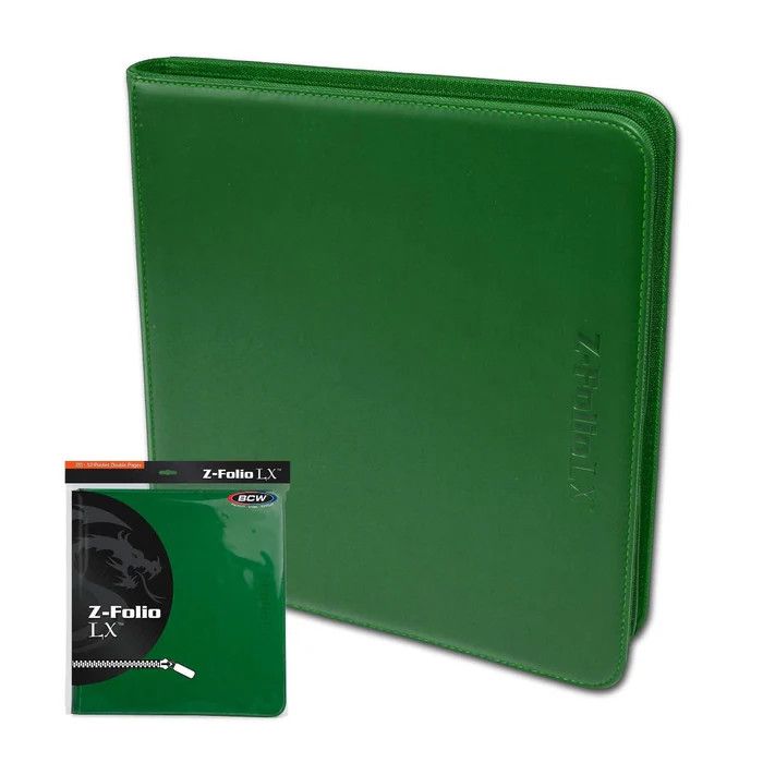 BCW Z-Folio 12 Pocket Binder Green