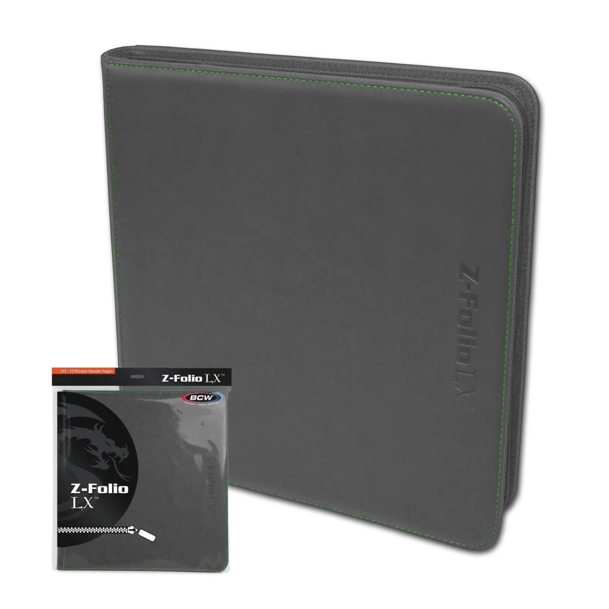 BCW Z-Folio 12 Pocket Binder Gray