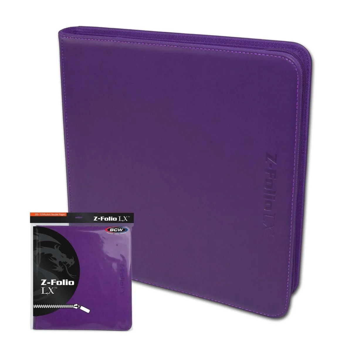 BCW Z-Folio 12 Pocket Binder Purple