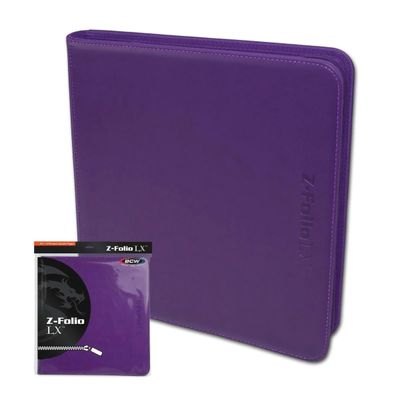 BCW Z-Folio 12 Pocket Binder Purple