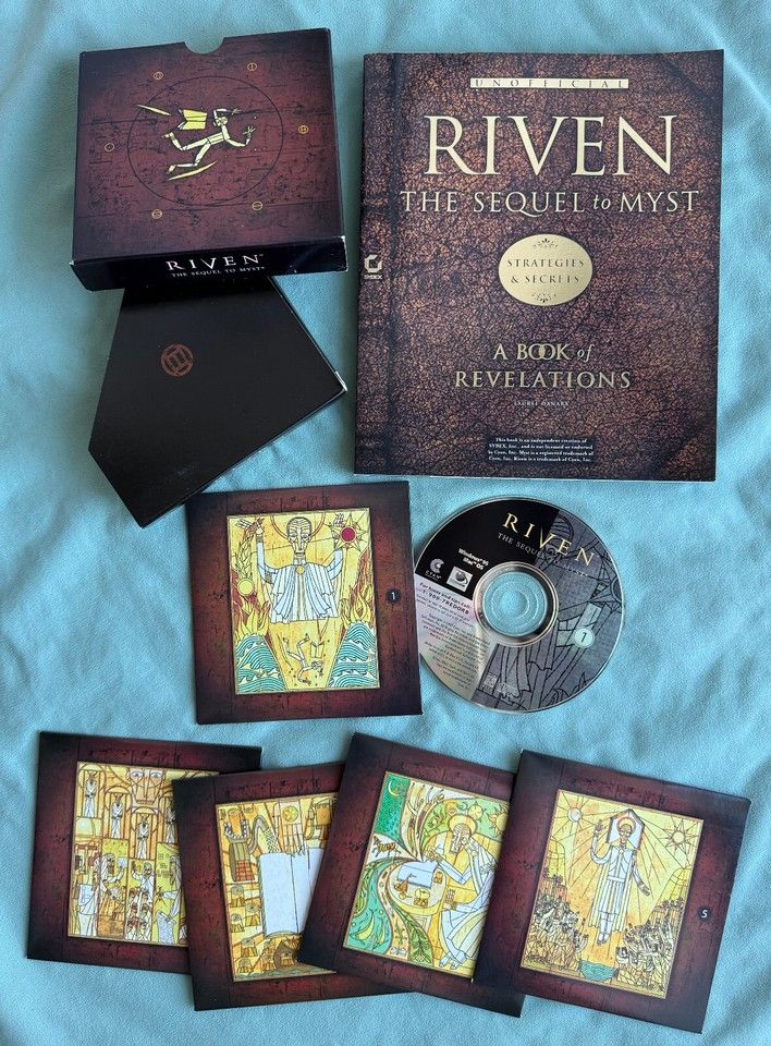 Riven: The Sequel to Myst PC/MAC Game (1997) + Unofficial Strategy Guide Bundle EB25