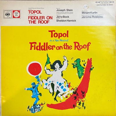 Topol – Fiddler On The Roof: Original London Cast Album (VG, 1967, LP, CBS – SBP-473477, New Zealand)