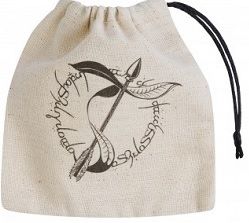 Q Workshop Dice Bag - Elvish Beige Arrow