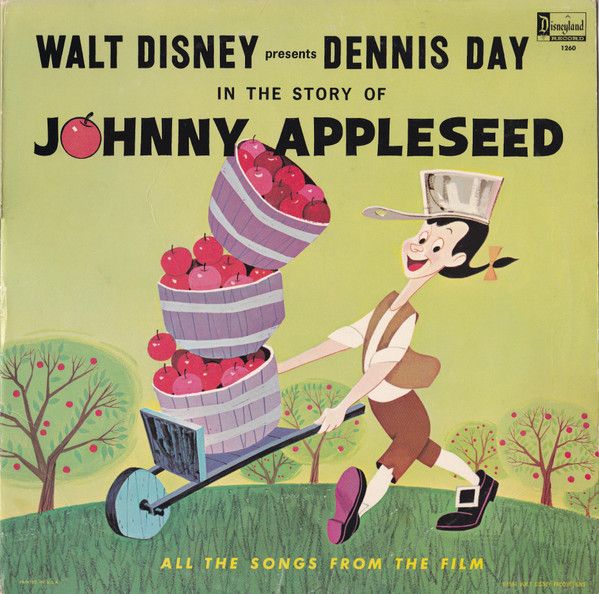 Walt Disney Presents Dennis Day In The Story Of Johnny Appleseed (VG, 1973, LP, Disneyland – 1260)