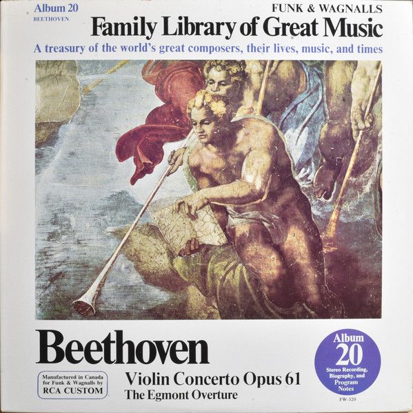 Funk &amp; Wagnalls Family Library Of Great Music Album 20: Beethoven (RCA Custom – FW-320)