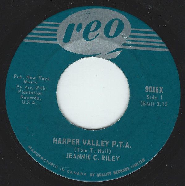 Jeannie C. Riley – Harper Valley P.T.A. (VG, 1968, 45 RPM Single, REO – 9016X)