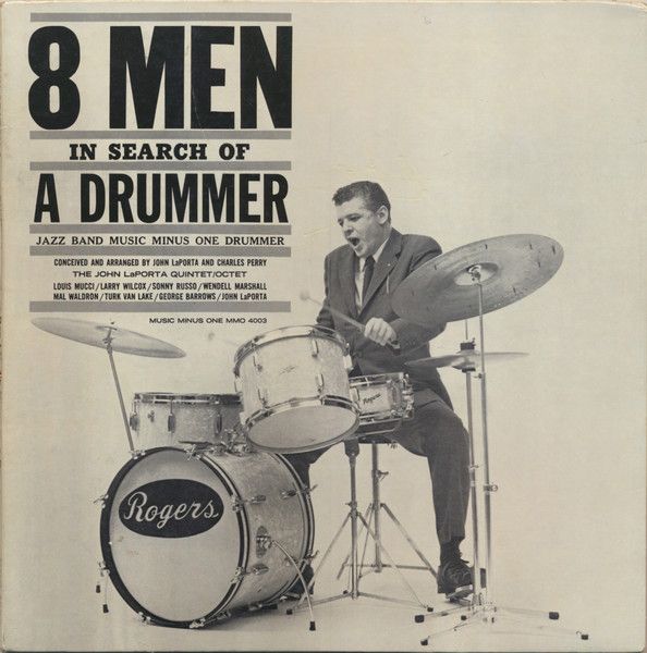 The John LaPorta Quartet – 8 Men In Search Of A Drummer (VG, LP, Music Minus One – MMO 4003)