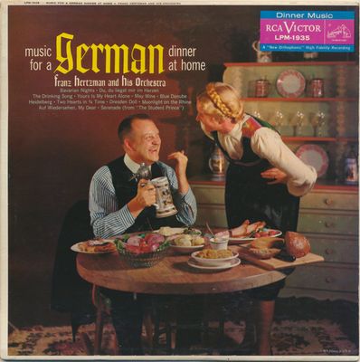 Franz Hertzman And His Orchestra – Music For A German Dinner At Home (VG, 1959, LP, RCA Victor – LPM-1935)