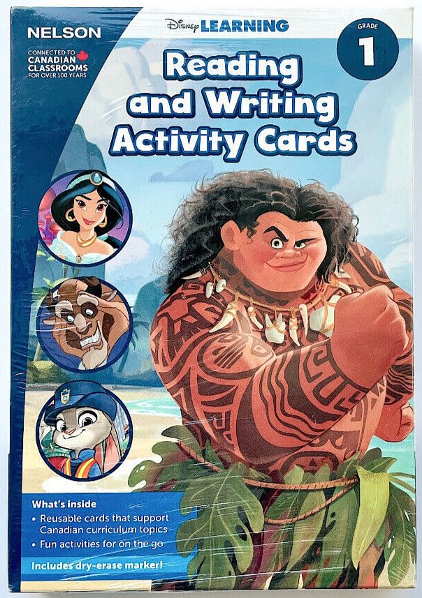 Disney Learning Reading And Writing Activity Cards (Dry-erace marker NOT included)