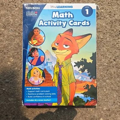Disney Learning Math Activity Cards (Dry-erace marker NOT included)