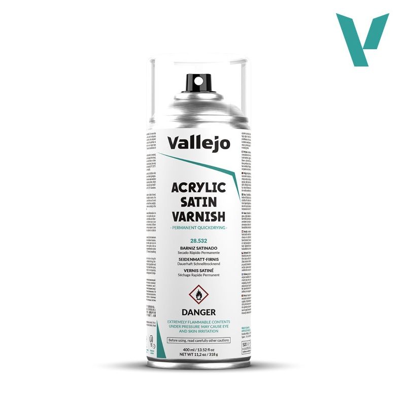 Vallejo Acryslic Satin Varnish Spray Can (28.532)