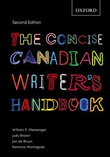 Messenger, William E. (158.CR) The Concise Canadian Writer&#39;s Handbook, Second Edition (Spiral)