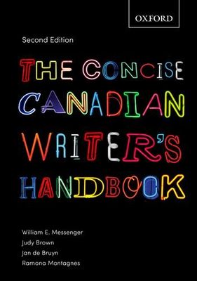 Messenger, William E. (158.CR) The Concise Canadian Writer's Handbook, Second Edition (Spiral)