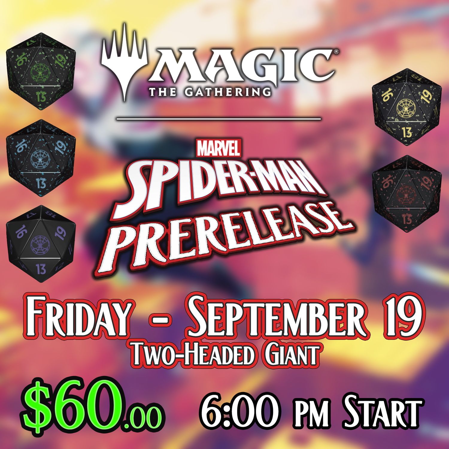 MTG Marvel&#39;s Spider-Man Prerelease Event Entry - Friday @ 6 PM : Two-Headed Giant