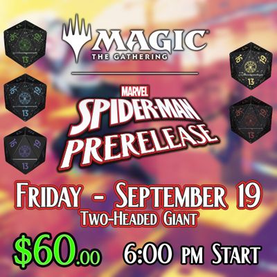 MTG Marvel&#39;s Spider-Man Prerelease Event Entry - Friday @ 6 PM : Two-Headed Giant