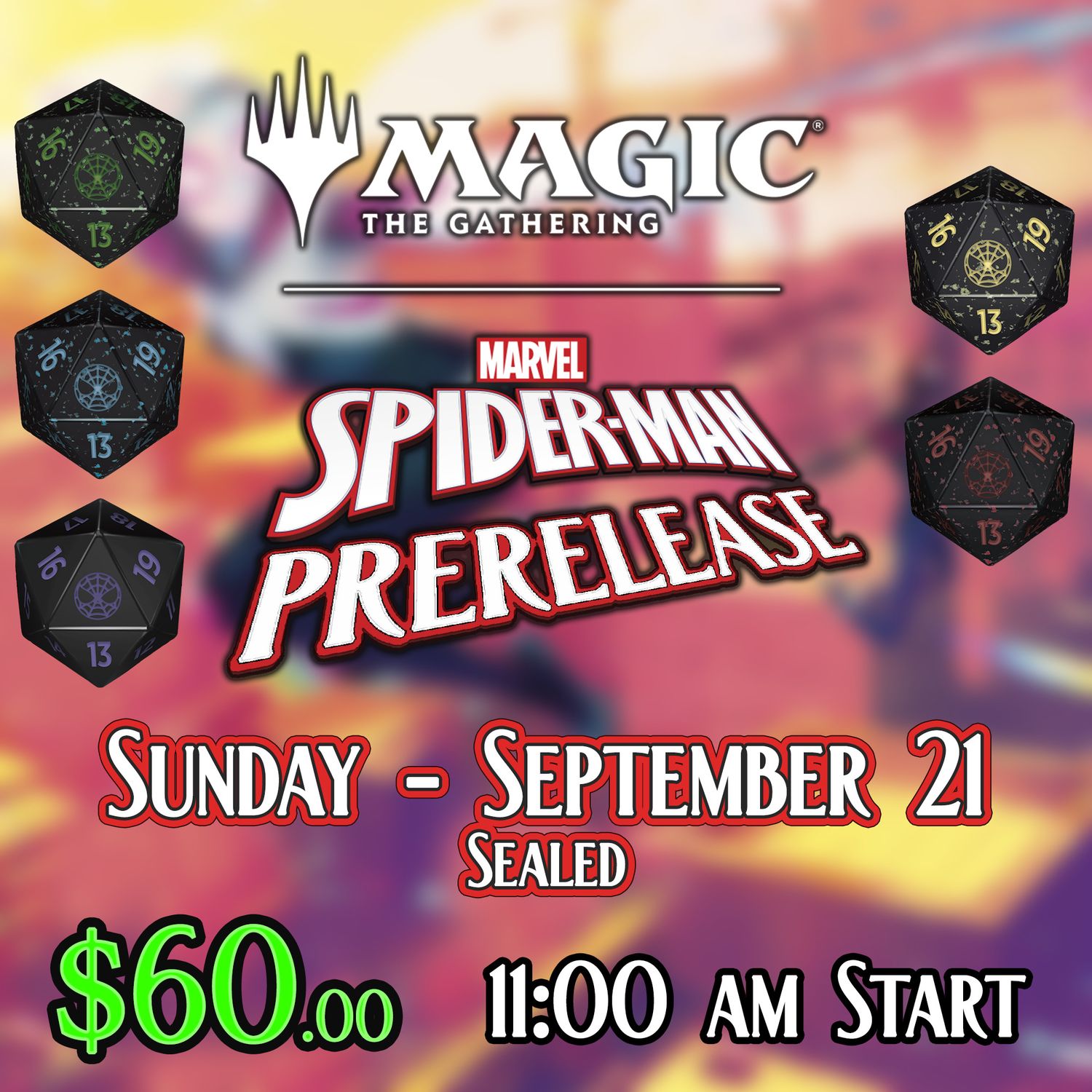 MTG Marvel&#39;s Spider-Man Prerelease Event Entry - Sunday @ 11 AM