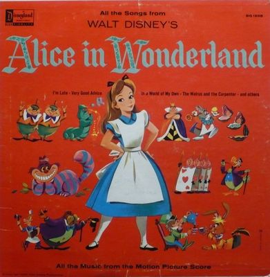 Camarata Chorus And Orchestra – All The Songs From Walt Disney&#39;s Alice In Wonderland (F, 1963, LP, Disneyland – DQ-1208) SKIP S2 T5