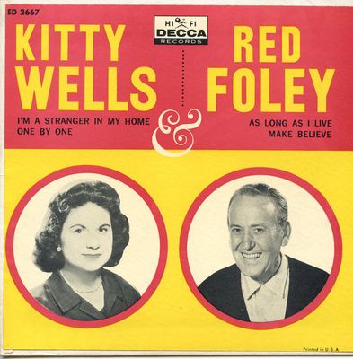 Kitty Wells And Red Foley – Kitty Wells &amp; Red Foley (VG, 1959, 7" EP, 45 RPM, Decca – ED 2667)