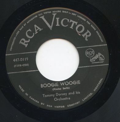 Tommy Dorsey And His Orchestra – Boogie Woogie / Opus No. 1 (VG, 1955, 45 RPM, RCA Victor – 447-0119)