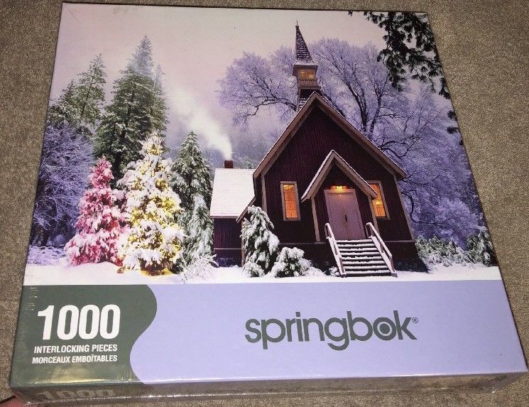 Springbok Jigsaw Puzzle Country Christmas Home 1000 Pieces (Used, Contents Guaranteed)