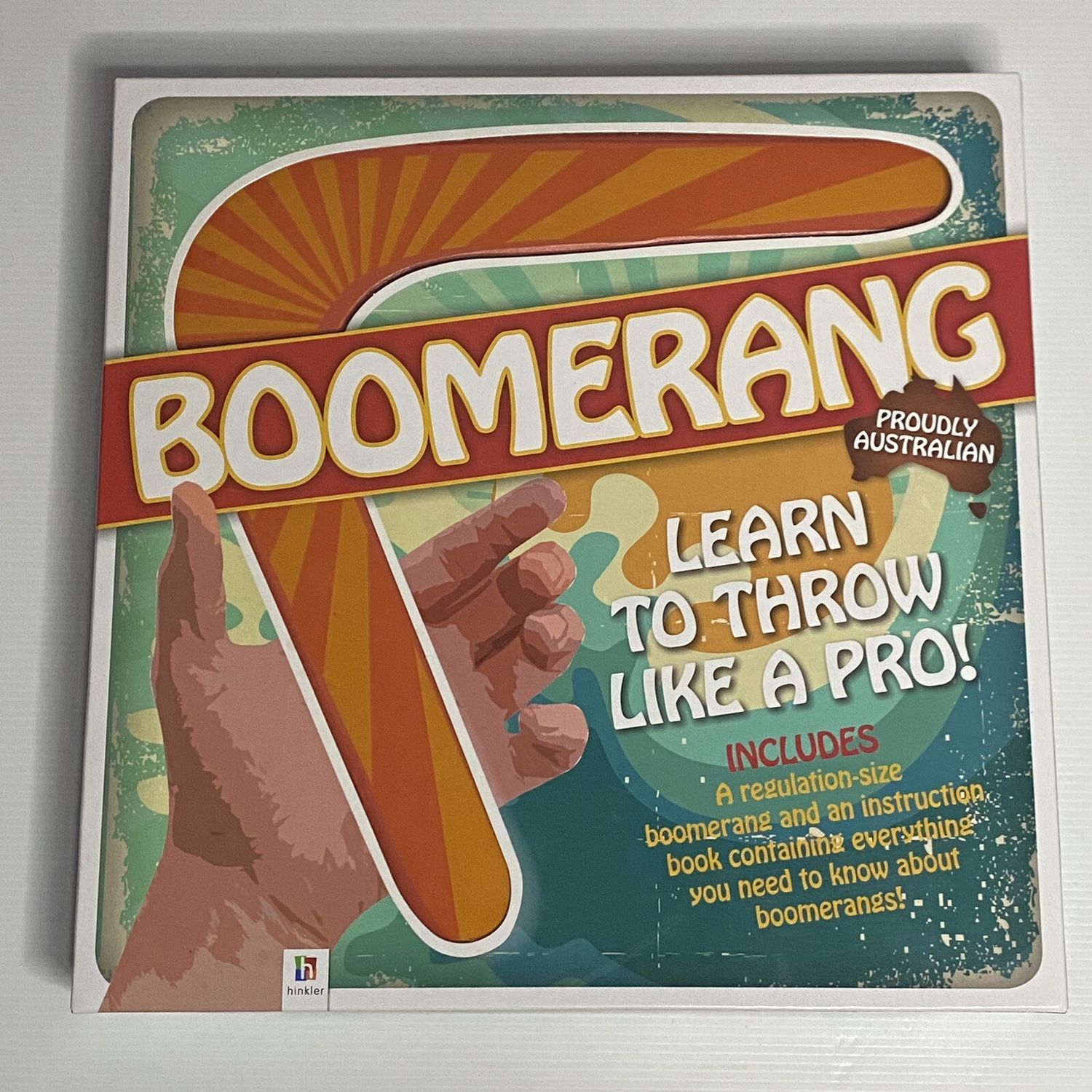 Hinkler Boomerang Learn to Throw Like a Pro (Boxed Book + Boomerang)