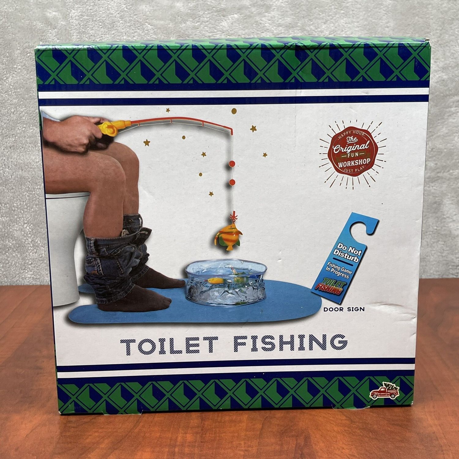Toilet Fishing with Original Door Sign