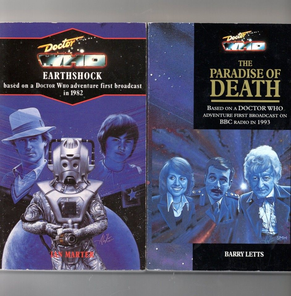 Doctor Who: The Paradise of Death &amp; Earthshock – 2 Paperback Book Lot EB25