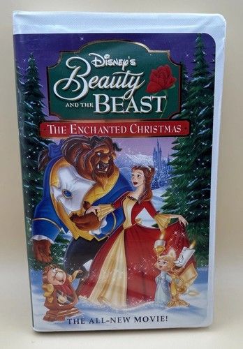 Walt Disney Beauty and the Beast: An Enchanted Christmas (1997) (VHS 11529, White Clamshell)