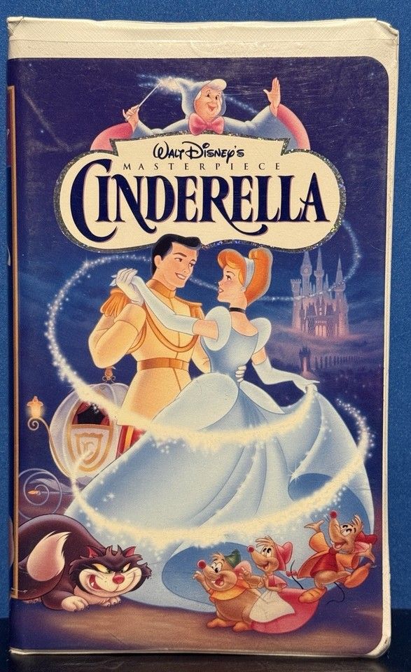Walt Disney Cinderella (1950) (VHS 5265, Masterpiece Collection, White Clamshell)
