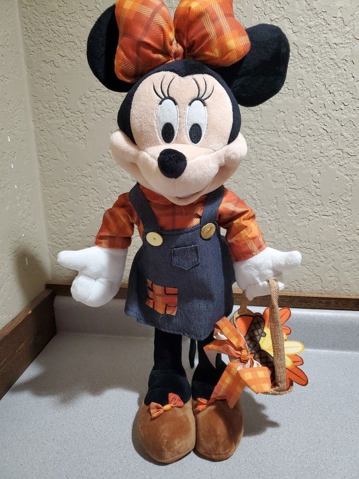 Disney Minnie Mouse Harvest Door Greeter Fall Thanksgiving 21" Tall