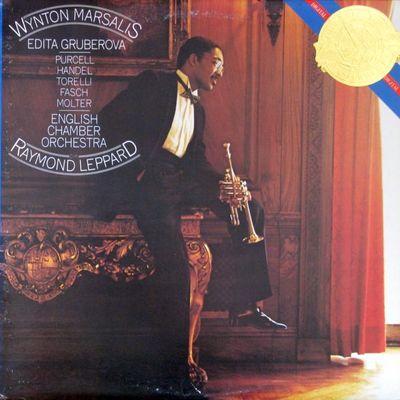 Wynton Marsalis, Edita Gruberove - Plays Handel, Purcell, Torelli, Fasch, Molter (VG+, 1984, LP, CBS Masterworks – IM 39061)