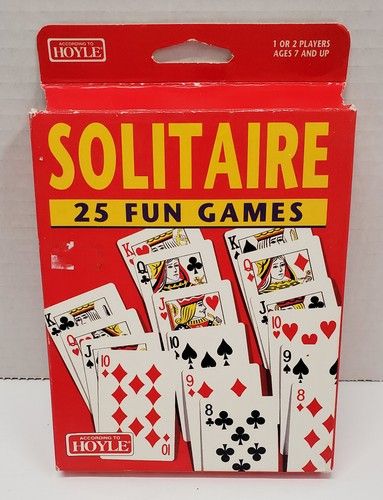 Hoyle Solitare 25 Fun Games (Rule Book + 2 Decks Of Cards)