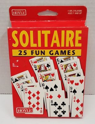 Hoyle Solitare 25 Fun Games (Rule Book + 2 Decks Of Cards)