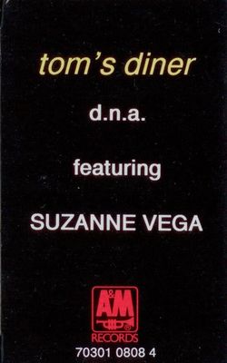 DNA Featuring Suzanne Vega – Tom's Diner (CAS, 1990, Single, A&amp;M Records – 70301 0808 4)