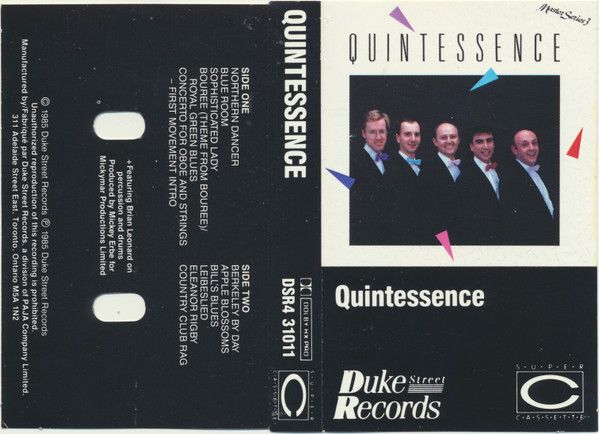 Quintessence - Quintessence (CAS, 1985, Duke Street Records – DSR4-31011)