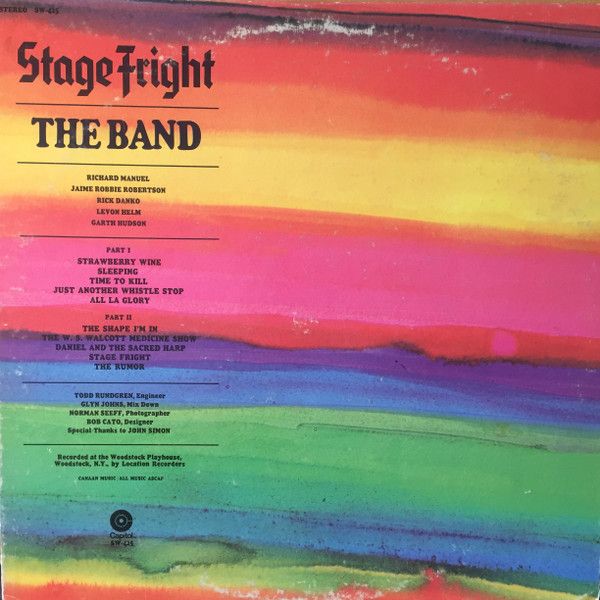 The Band – Stage Fright (G+, 1970, LP, Capitol Records – SW-425)