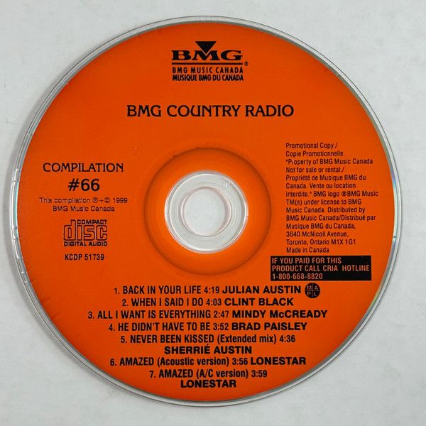 Various – BMG Country Radio Compilation #66 - September 1999 (Promo CD)