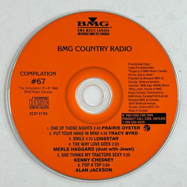 Various – BMG Country Radio Compilation #67 - October 1999 (Promo CD)