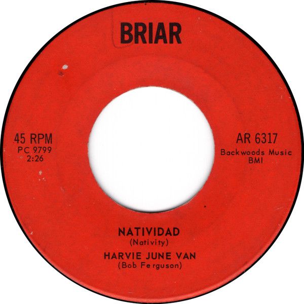Harvie June Van – Natividad / Dasher (VG, Vinyl, 7", 45 RPM, Briar International – AR 6317)