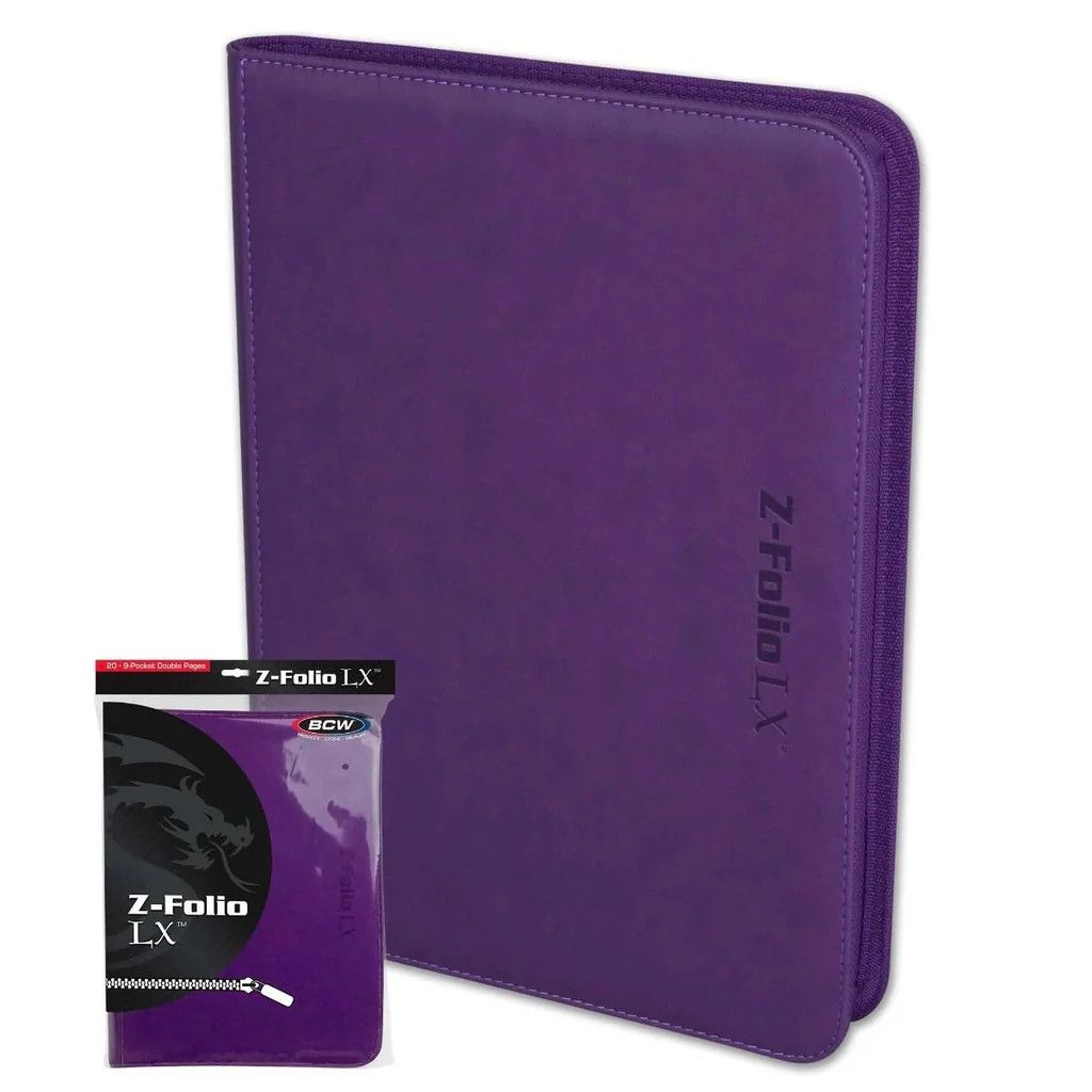 BCW Z-Folio 9 Pocket Binder Purple
